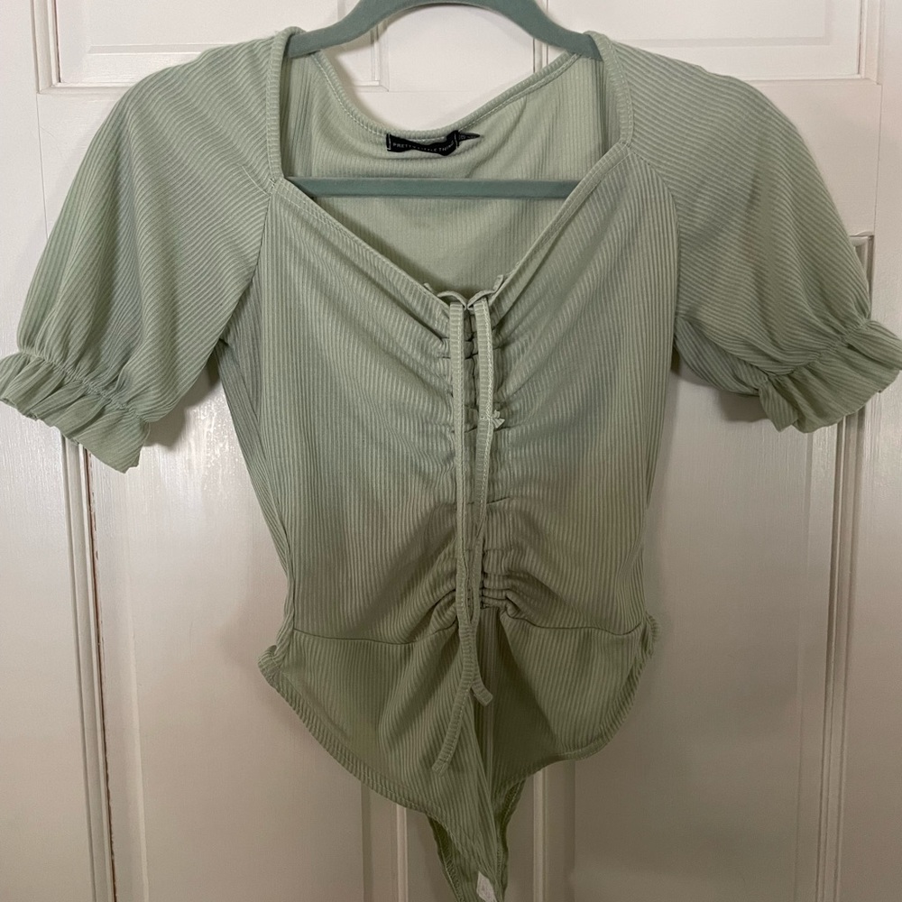 Pretty little thing green bodysuit